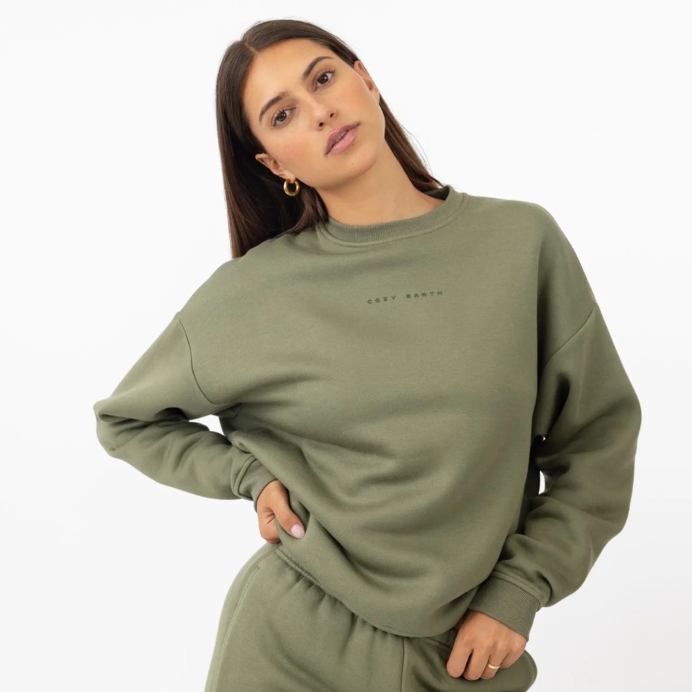 NWT Cozy Earth CityScape Crewneck Sweatshirt Juniper S